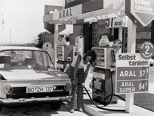 Aral filling station from the 1970s.