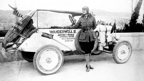 Aloha Wanderwell and her Ford Model T.