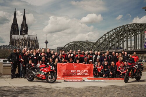 Ducati campaign &quot;We ride as One&quot; in Cologne.