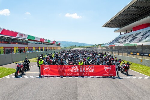 Ducati campaign &quot;We ride as One&quot; in Mugello.