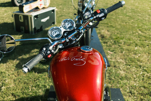 One of a kind: Custom Triumph T120 &quot;Elvis Presley&quot;.