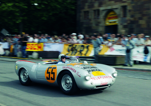 Herbert Linge in a Porsche Spyder (2003).