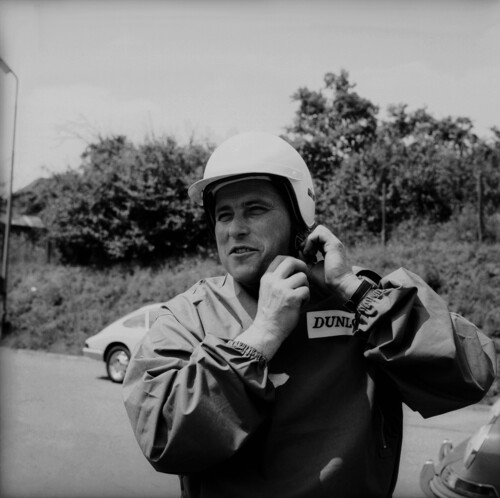 Herbert Linge on the test track in Weissach (1965).