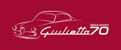 Anniversary logo, Alfa Romeo Giulietta Sprint.