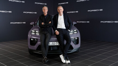 Lutz Meschke, Mitglied des Vorstandes, Finanzen und IT (li.) und Oliver Blume, Vorstandsvorsitzender der Porsche AG.