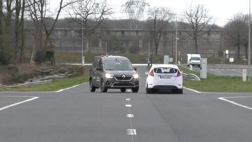Renault Kangoo in the Euro NCAP test.
