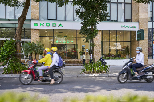 Skoda dealership in Vietnam.