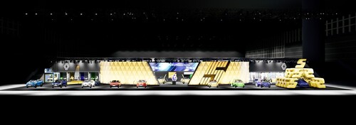 Visualization of Renault&#039;s appearance at the Geneva Motor Show 2024.