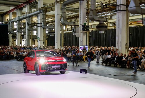 Volkswagen presents the new Tiguan to the workforce at its main plant in Wolfsburg.