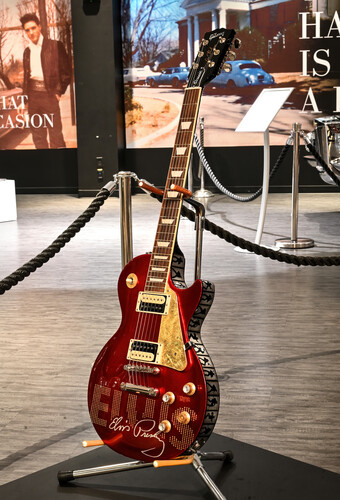 Gibson Les Paul designed by US artist J. Daar for the Elvis Presley Charitable Foundation.