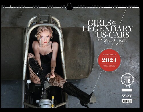 Weekly calendar &quot;Girls &amp; legendary US cars 2023&quot;.