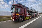 Electric truck for the delivery of new vehicles from the Porsche plant in Zuffenhausen to Switzerland.